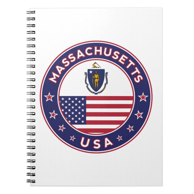 Massachusetts, Massachusetts sticker, phone case Notebook (Front)