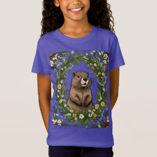 Massachusetts Mayflowers and Groundhog Woodchuck 3 T-Shirt