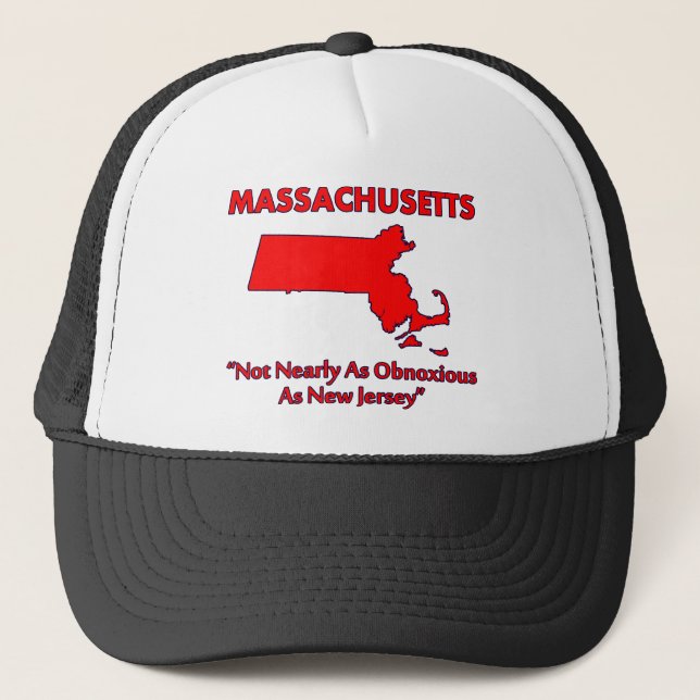 Massachusetts - Not As Obnoxious As New Jersey Trucker Hat (Front)