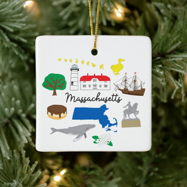 Massachusetts Ornament (Tree)
