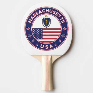 Massachusetts Ping Pong Paddle