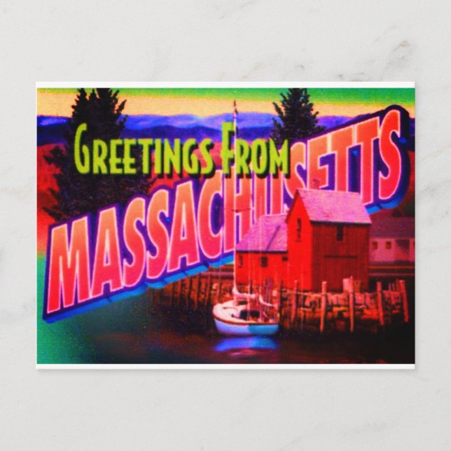 Massachusetts Postcard (Front)