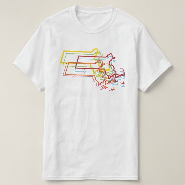 massachusetts pride blur T-Shirt (Design Front)