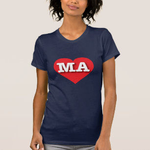 Massachusetts Red Heart - I love MA T-Shirt