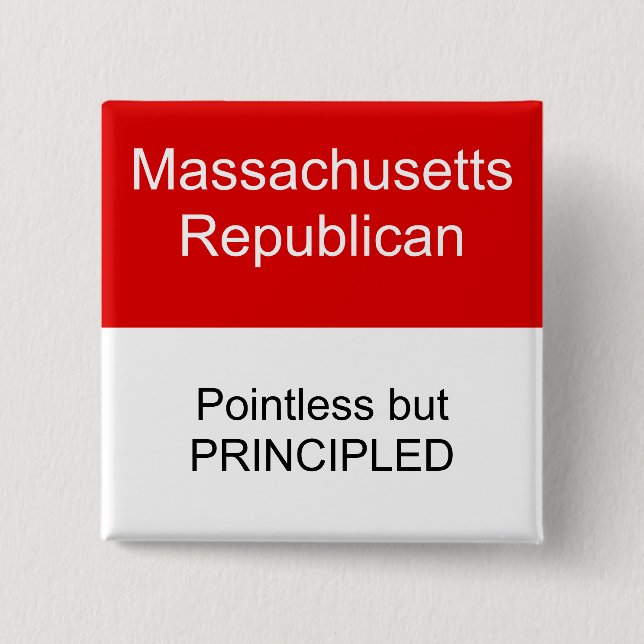 Massachusetts Republican 15 Cm Square Badge (Front)