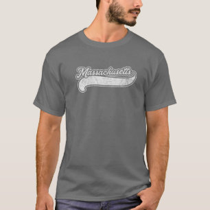 Massachusetts Retro Baseball Style Vintage Men Wom T-Shirt