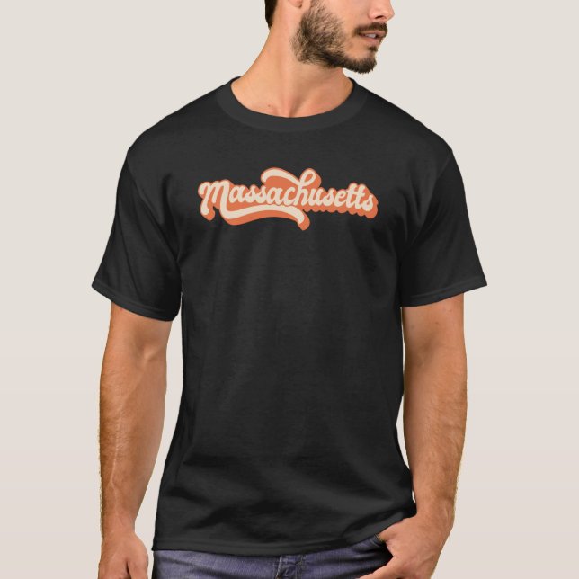 Massachusetts Retro T-Shirt (Front)