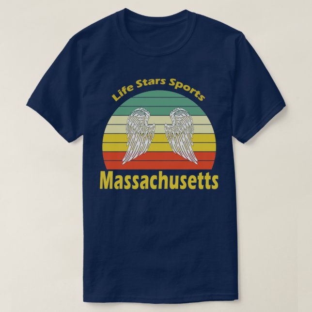 Massachusetts Retro  T-Shirt (Design Front)