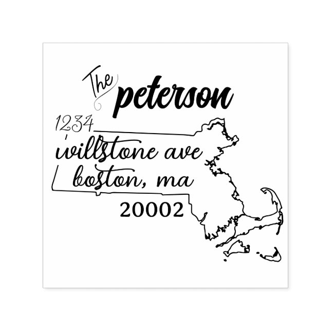 Massachusetts Return Address Stamp Self-Inking (Design)