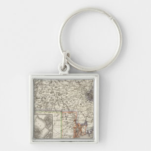 Massachusetts, Rhode Island 2 Key Ring