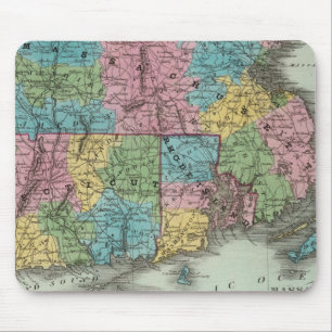 Massachusetts Rhode Island And Connecticut Mouse Mat
