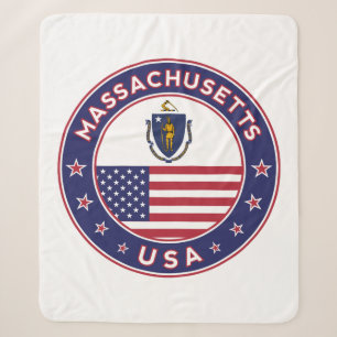 Massachusetts Sherpa Blanket