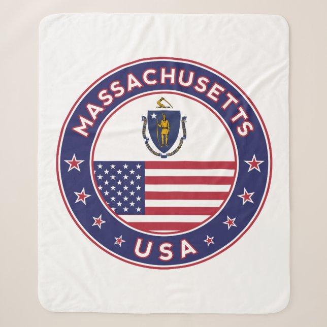 Massachusetts Sherpa Blanket (Front)