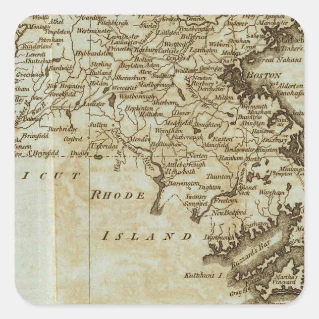 Massachusetts Square Sticker (Front)