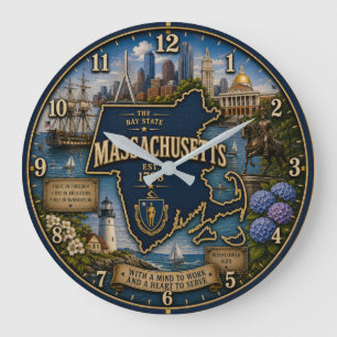 Massachusetts State Coastal and Historic Landmark  Large Clock