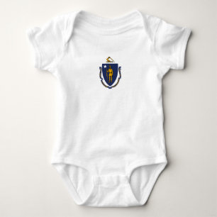 Massachusetts State Flag Baby Bodysuit