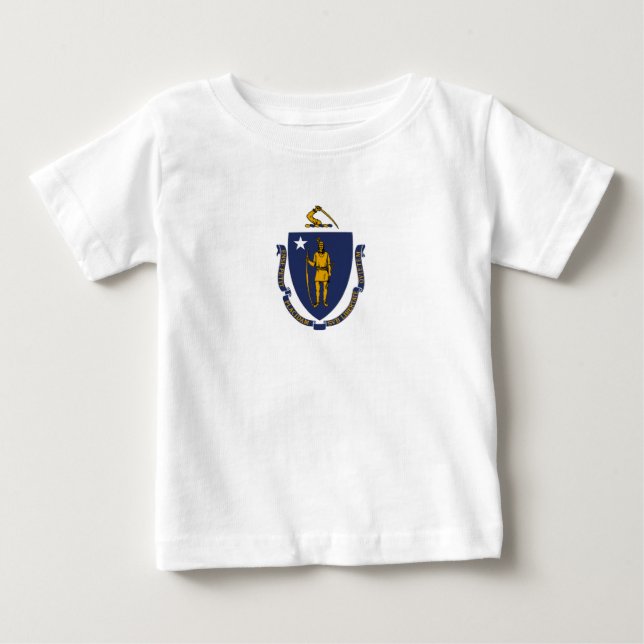 Massachusetts State Flag Baby T-Shirt (Front)