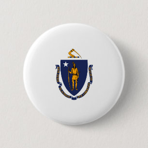 Massachusetts State Flag Design 6 Cm Round Badge
