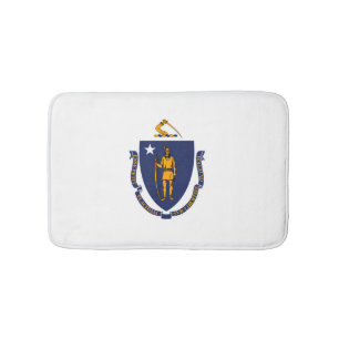 Massachusetts State Flag Design Bath Mat