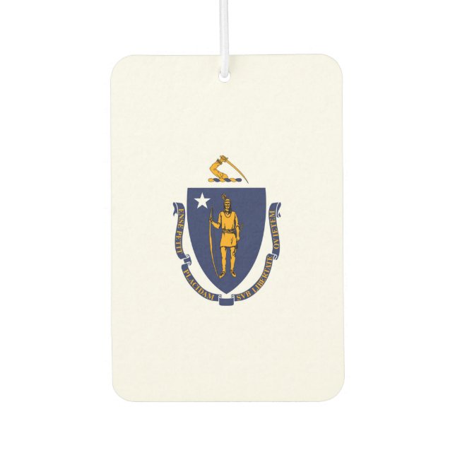 Massachusetts State Flag Design Car Air Freshener (Front)
