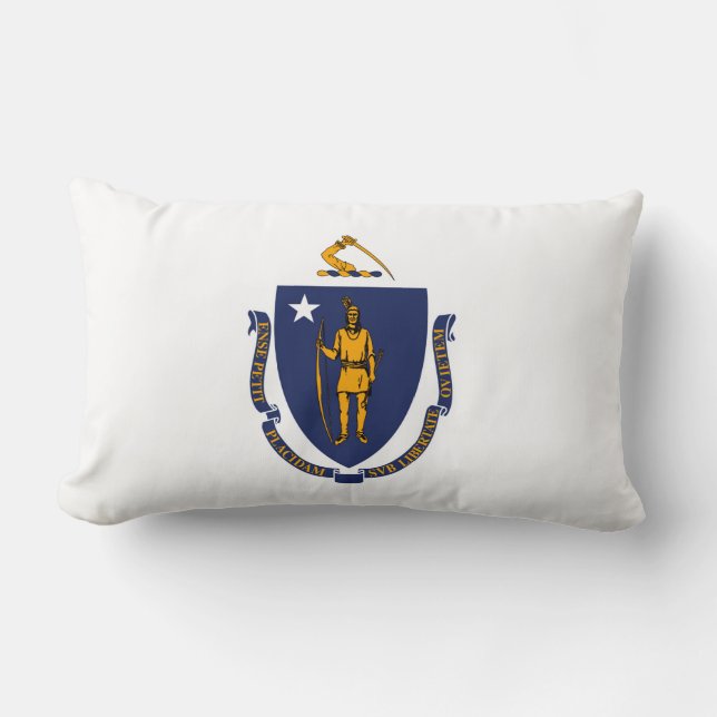 Massachusetts State Flag Design Lumbar Cushion (Front)