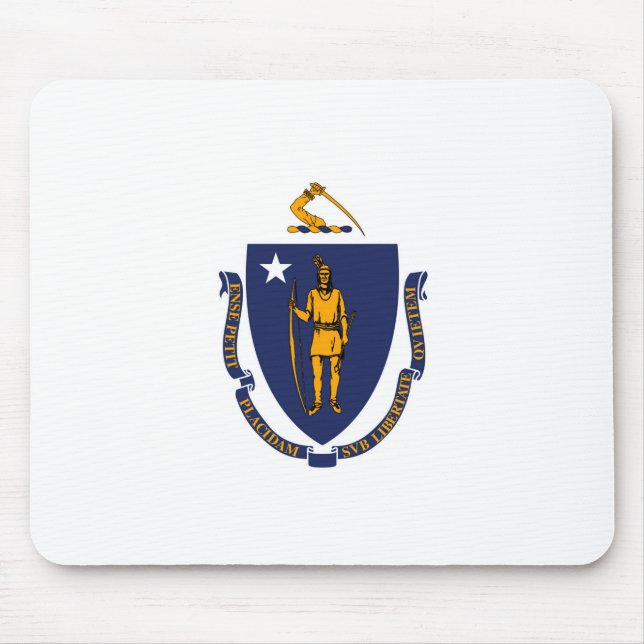 Massachusetts State Flag Design Mouse Mat (Front)