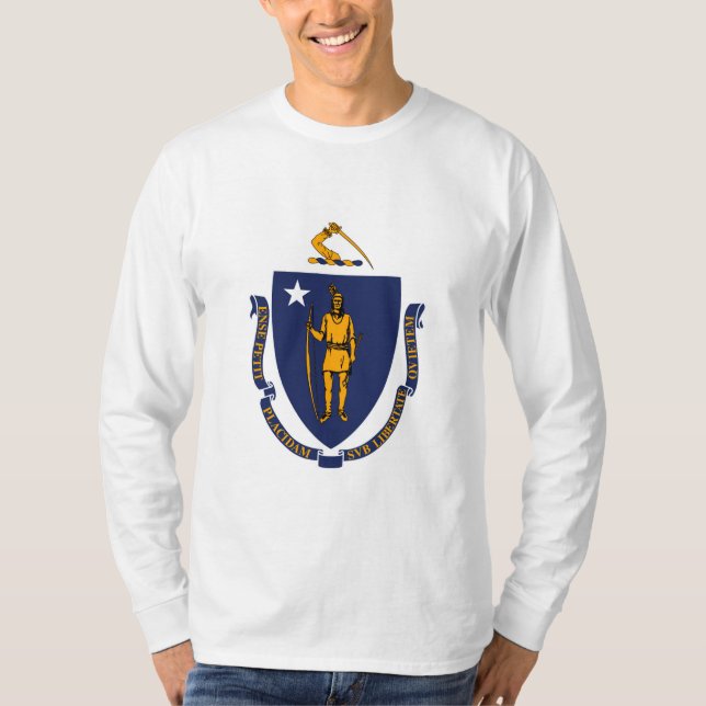 Massachusetts State Flag Design T-Shirt (Front)