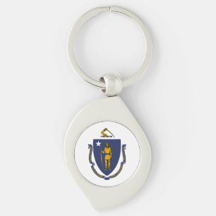 Massachusetts State Flag Key Ring