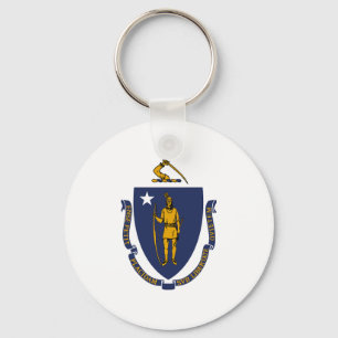 Massachusetts State Flag Key Ring
