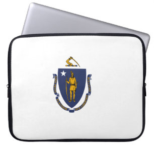 Massachusetts State Flag Laptop Sleeve