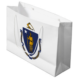 Massachusetts State Flag Large Gift Bag