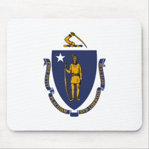 Massachusetts State Flag Mouse Mat