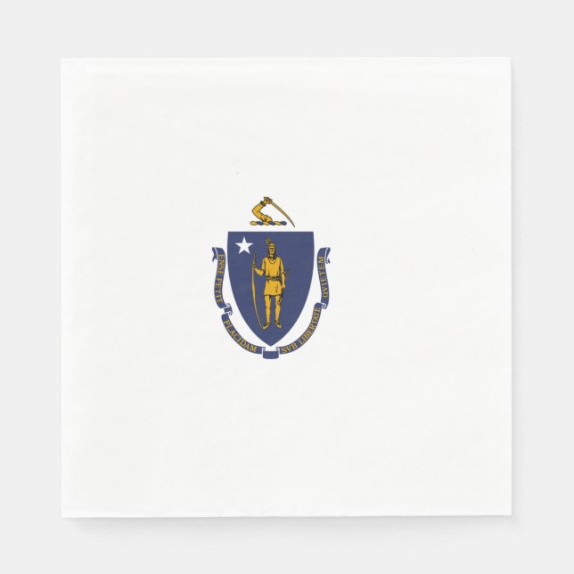 Massachusetts State Flag Napkin (Front)