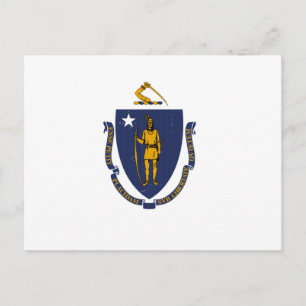 Massachusetts State Flag Postcard