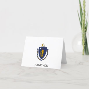 Massachusetts State Flag Thank You Card