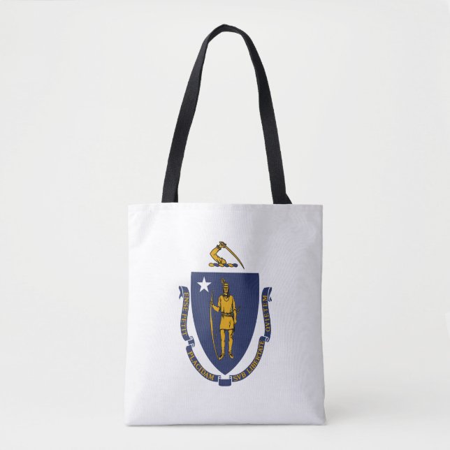 Massachusetts State Flag Tote Bag (Front)