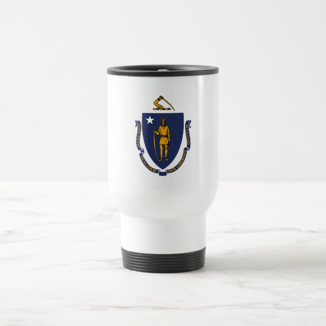 Massachusetts State Flag Travel Mug (Center)