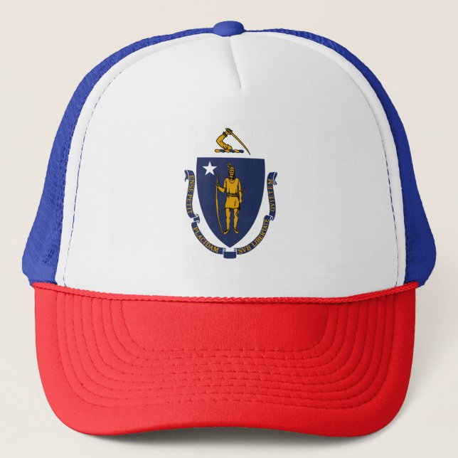Massachusetts State Flag Trucker Hat (Front)