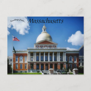 Massachusetts State House Boston Massachusetts Postcard