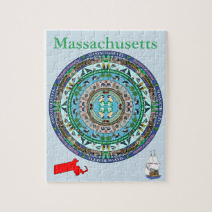 Massachusetts State Mandala Puzzle