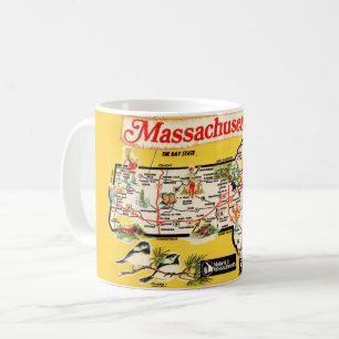 Massachusetts State Map Mug