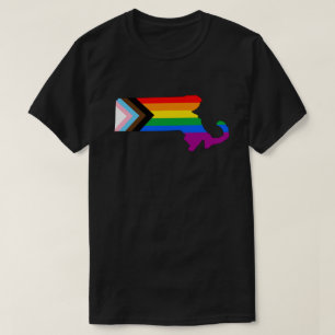 Massachusetts State Pride LGBTQ Progress Pride T-Shirt