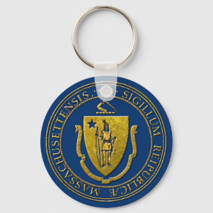 Massachusetts State Seal  Key Ring