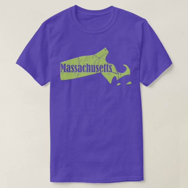 Massachusetts State Vintage Massachusetts Gift  T-Shirt (Design Front)