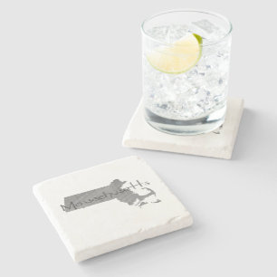 Massachusetts Stone Coaster