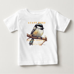 Massachusetts Territory Bird The Chickadee v3 Baby T-Shirt