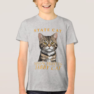 Massachusetts Territory Cat The Tabby Cat Tri-Blend Shirt