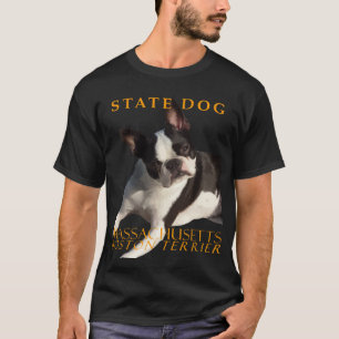 Massachusetts Territory Dog The Boston Terrier Vec T-Shirt