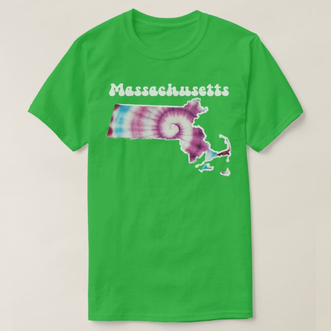 Massachusetts Tie Dye  T-Shirt (Design Front)
