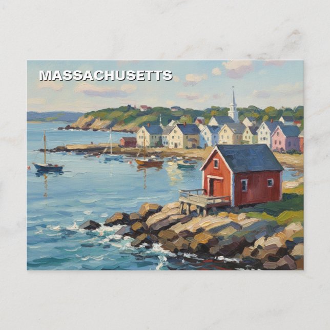 Massachusetts Travel Postcard (Front)